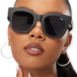 *Used* Quay Polarized After Hours Black Cat-Eye Sunglasses